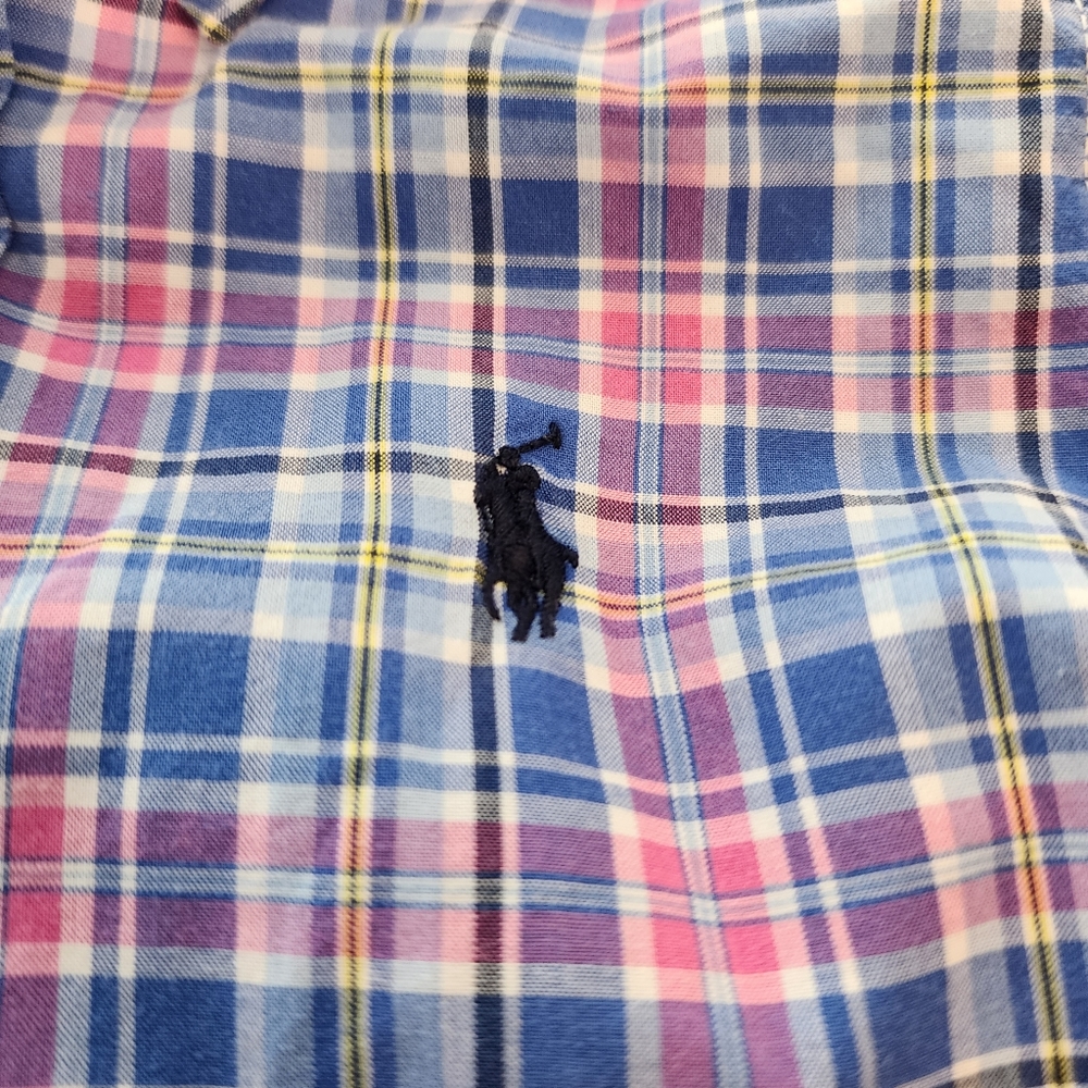 RALPH LAUREN BLUE LABEL, BOYS, SIZE 2T plaid short sleeve button-up shirt. - Picture 4 of 12